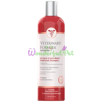 Veterinary Formula Advanced Hot Spot Itch Relief Shampoo ВЕТЕРИНАРНАЯ ФОРМУЛА АНТИАЛЛЕРГЕННЫЙ лечебный шампунь для собак и котов , 0.473 л.