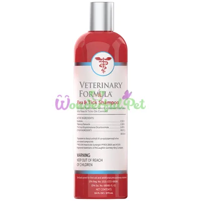 Veterinary Formula Advanced Flea Tick Shampoo ВЕТЕРИНАРНАЯ ФОРМУЛА ШАМПУНЬ ОТ БЛОХ И КЛЕЩЕЙ для собак и котов , 0.473 л.