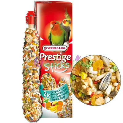 Лакомство для средних попугаев Versele-Laga Prestige Sticks Big Parakeets Exotic Fruit ВЕРСЕЛЕ-ЛАГА ЭКЗОТИЧЕСКИЕ ФРУКТЫ 140 г