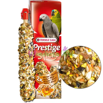 Лакомство для крупных попугаев Versele-Laga Prestige Sticks Parrots Nuts Honey ВЕРСЕЛЕ-ЛАГА ОРЕХИ С МЕДОМ 140 г