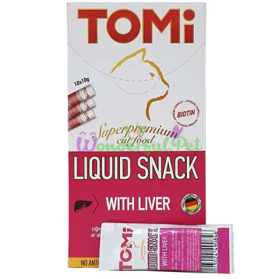 Лакомство TOMi Cat Liquid Snack Liver Biotin 10 г