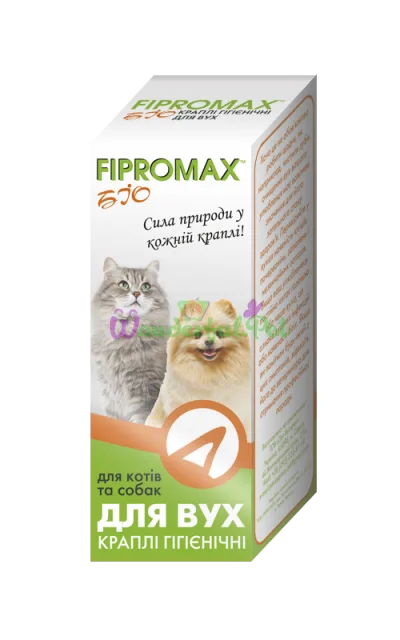 Капли FIPROMAX БИО д вух гигиенични, для кошек и собак 15мл - 10шт уп