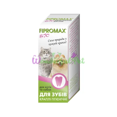 Краплі FIPROMAX БІО д зубів гігієнічні, для котів і собак 15мл - 10шт уп