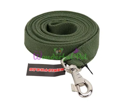 Pukhnastyky Canvas Dog Leash, Green 25 mm 3 m