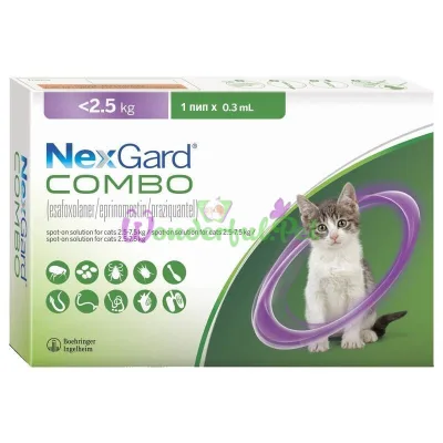 Капли Nexgard Cat COMBO S до 2.5 кг 1 шт