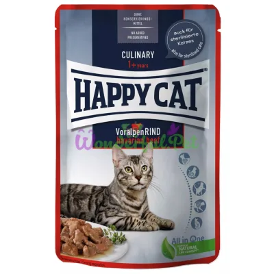 Влажный корм Happy Сat Btl sterilisiert Rind Gelee 100 г