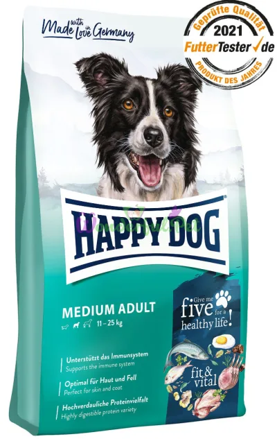 Dry food Happy Dog Medium Adult Poultry 4 kg