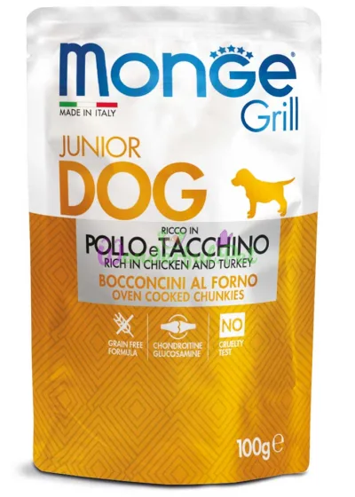 Вологий корм MONGE DOG GRILL Puppy Junior Chicken Turkey 100 г