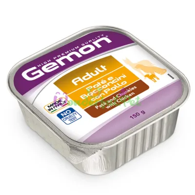 GEMON DOG WET Adult Chicken Pâté with Chunks 150 g