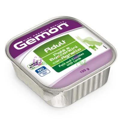 GEMON DOG WET Adult Lamb Pâté with Chunks 150 g