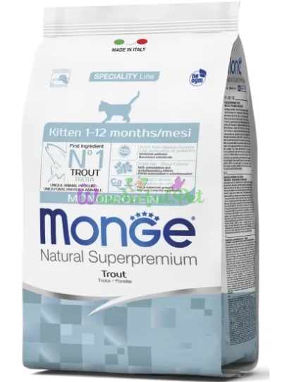 MONGE CAT Kitten Trout Dry Food 10 kg