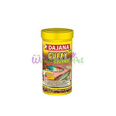 GUPPY GOURMET (100мл 20г) Комплексний корм для гупи с часником у пластивцях (12шт уп)