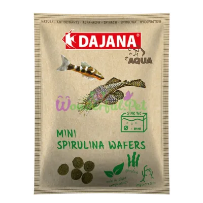 SPIRULINA MINI Wafers (80мл 10 гр) Спец. корм для донных травоядных рыб в чипсах (20 шт уп)