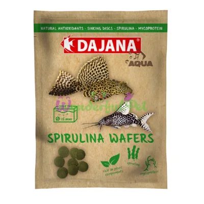 SPIRULINA Wafers (80мл 25 гр) Спец. корм для донных травоядных рыб в чипсах (20 шт уп)