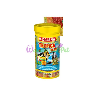 TROPICA BASIC (100мл 20гр) комплексний корм в пластивцях для всих видив аквариумних риб (12шт уп)