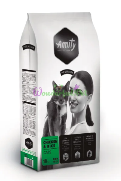 АКЦІЯ! Корм для котів AMITY Chicken Rice, повсякденний, з куркою і рисом, 10KG + 1,5KG FREE