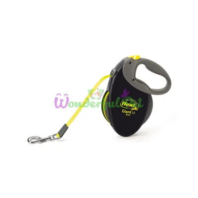 Рулетка FLEXI Giant Professional M, 8 м, до 25 кг, лента, чёрная с жёлтым (3808)