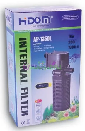Hidom AP-1350L Submersible Filter (18W) for 200L Tank