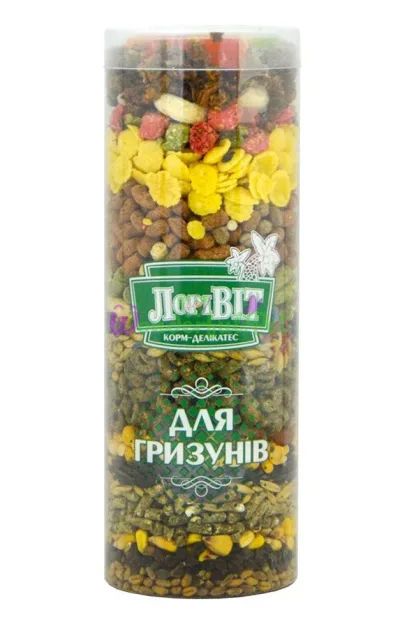 ЛоріВіт корм-делікатес для гризунів, прозора туба 0,4 кг