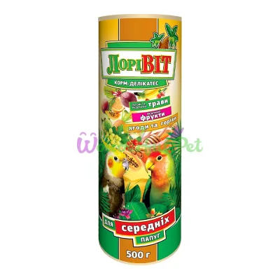 Food LoriVit -Delicacy for medium-sized parrots 0.500 g