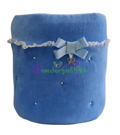 HANDMADE Blue Pet Toy Bucket