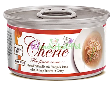 Влажный корм Pettric Cherie Cat Yellowfin Tuna Shrimps 80 г x 24 шт