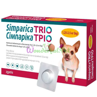 Zoetis Simparica TRIO 1.25-2.5 кг 1 табл