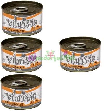 Влажный корм для кошек CROCI VIBRISSE курица креветки 70 г набор 3+1