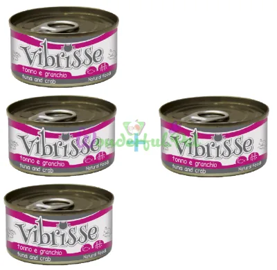 Влажный корм для кошек CROCI VIBRISSE тунец краб 70 г набор 3+1