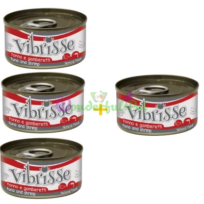 Влажный корм для кошек CROCI VIBRISSE тунец креветки 70 г набор 3+1