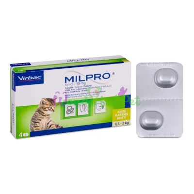 Таблетки Virbac Milpro Cat Kitten 4 мг/10 мг №4