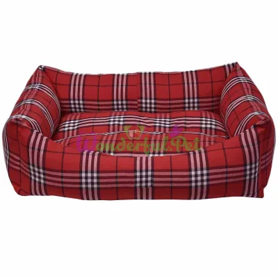 Диван MiLORD DANISH красный клетка 50x38x19 см S