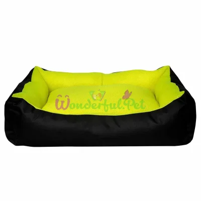 Диван для животных DONDURMA, прямоуг., с бортиками (чёрный лимон) 62x44x22 см M