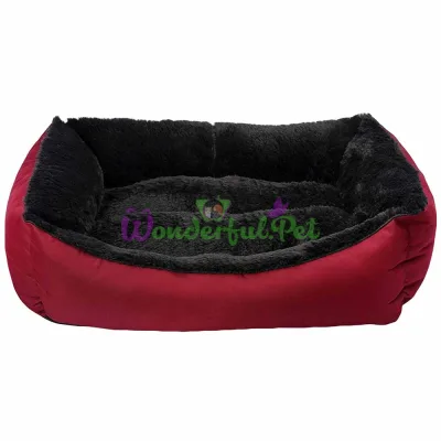 Лежак MiLORD JELLYBEAN красно-черный 50x38x19 см S