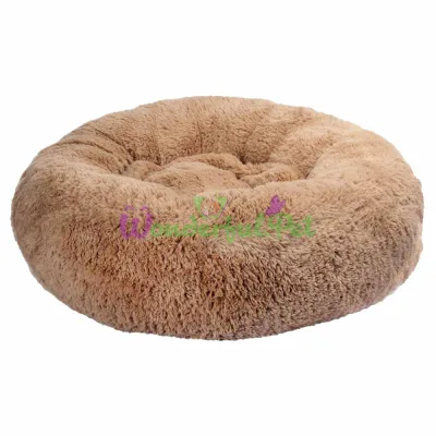Лежак плюшевый MiLORD BROWNIE коричневый 65 см 15 кг M