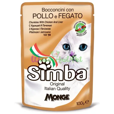 Вологий корм Monge Simba Cat Wet Chicken Liver 100 г