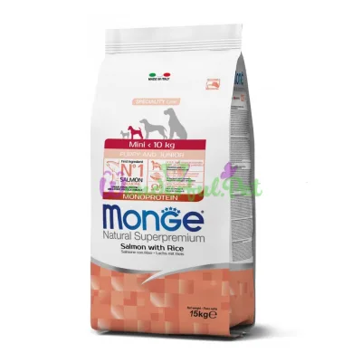 Сухий корм MONGE DOG Mini Puppy Junior Salmon Rice 15 кг