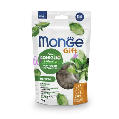 Monge Gift Cat Dental Rabbit Mint Treats 60 g