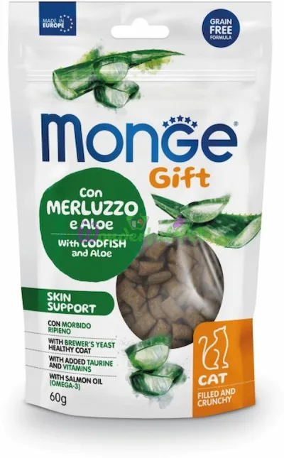 Monge Gift Cat Skin Cod & Aloe Treats 60 g