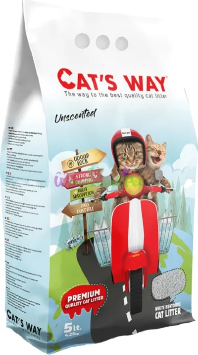 CAT'S WAY Bentonite Cat Litter Natural White 5 L