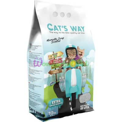 Бентонитовый наполнитель CATS WAY Marseille soap 10 л