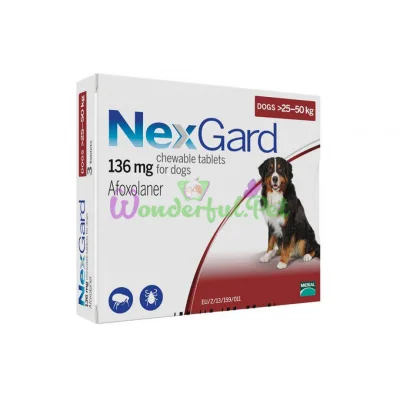 Жувальна таблетка NexGard XL для собак 25–50 кг