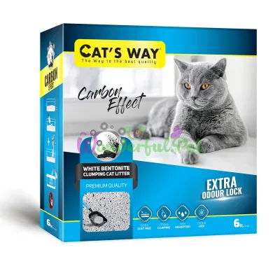 Бентонитовый наполнитель CATS WAY Carbon Effect 6 л