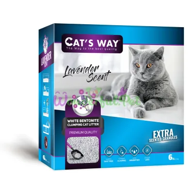 Бентонитовый наполнитель CATS WAY Lavender Scent 6 л