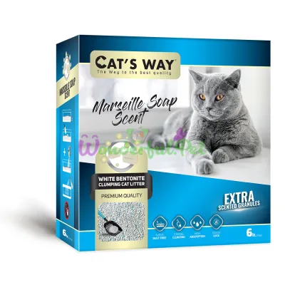 Бентонитовый наполнитель CATS WAY Marseille Soap Scent 6 л