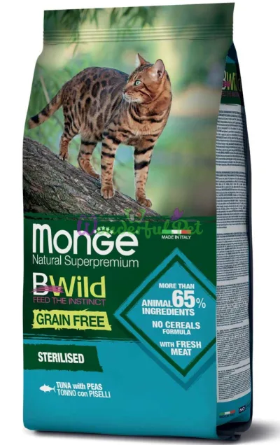 MONGE CAT BWILD Grain Free Sterilised Tuna 10 kg