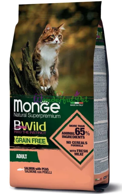 Сухий корм MONGE CAT BWILD GRAIN FREE Salmon 10 кг