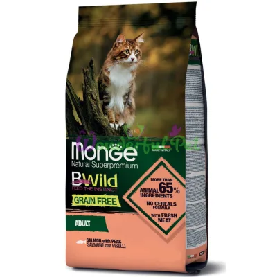 Сухой корм MONGE CAT BWILD GRAIN FREE Salmon 10 кг