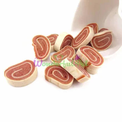 Ласощі Селянські Смаколики для собак, роли з куркою та тріскою, 3,5-4 см