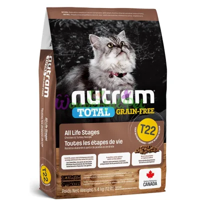 Сухой корм Nutram T22 Total Grain-Free Turkey Chicken Cat 5.4 кг